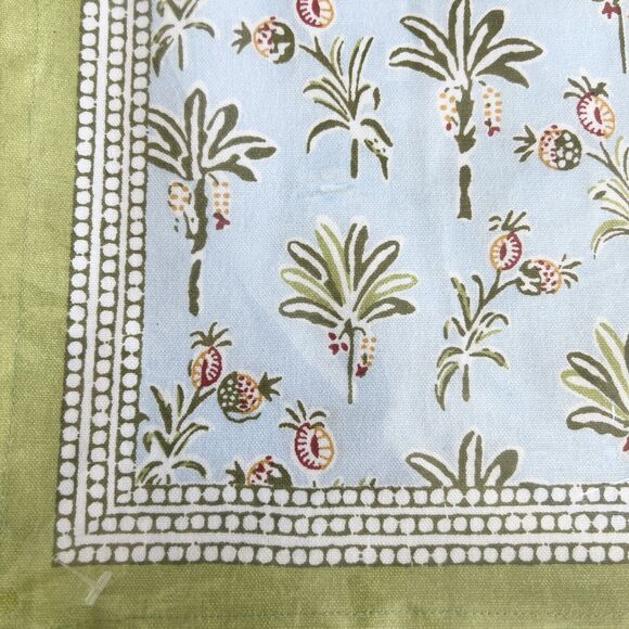New TIRAMISU (Set of 4) Palms & Pineapples Floral Premium Cotton Placemats - Picture 3 of 4